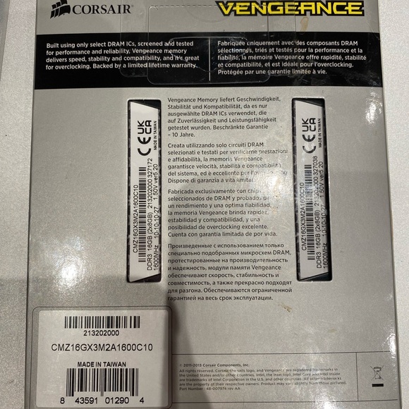 Corsair Vengeance 16GB RAM (2x8GB) DDR3 1600 MHz (PC3 12800) Desktop Memory 1.5V - Picture 8 of 11